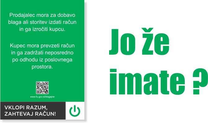 Nalepka o obvezni izdaji računa